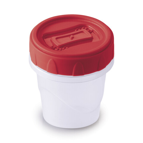 Recipiente Plástico Cilíndrico 65 ml ROJO