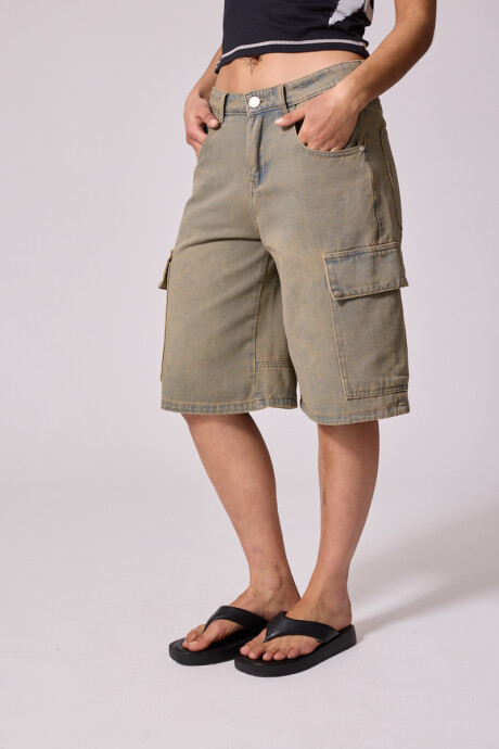 SHORT JEAN RAYE DIXIE Verde Oxido