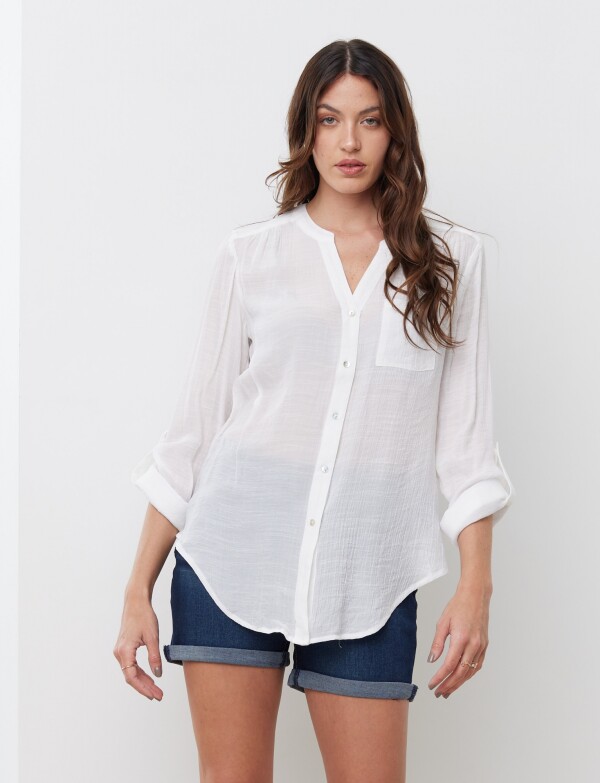 Blusa Botones BLANCO