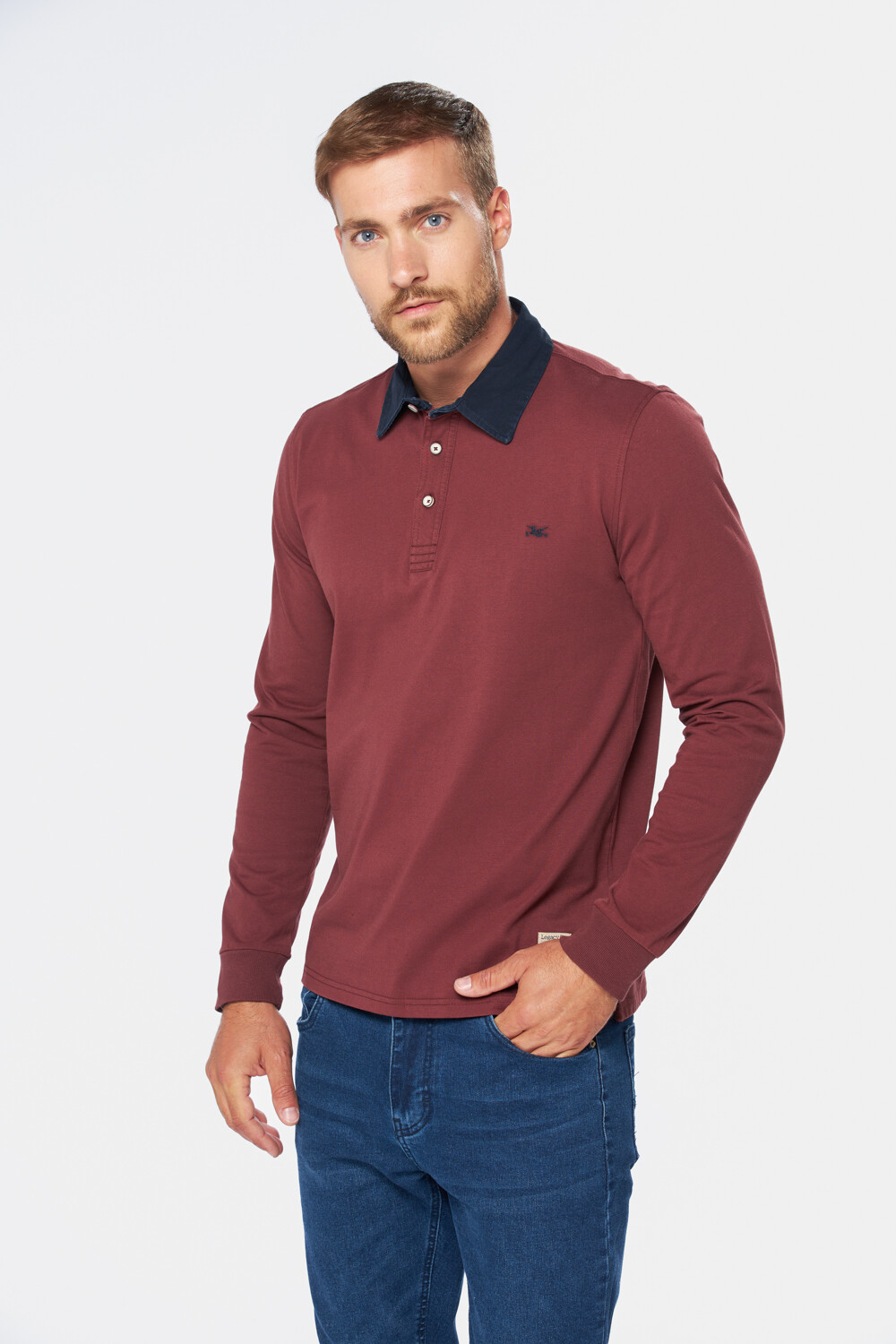 REMERA POLO LISA Bordo