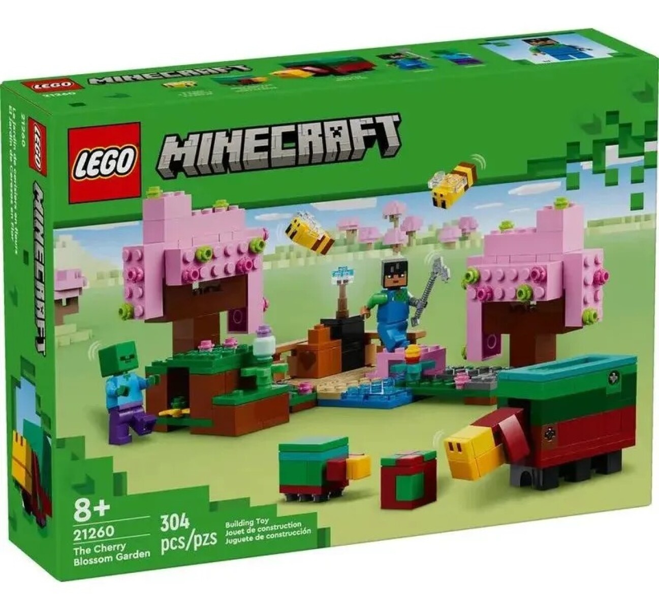 Lego Minecraft El Jardín De Los Cerezos 304 Piezas 