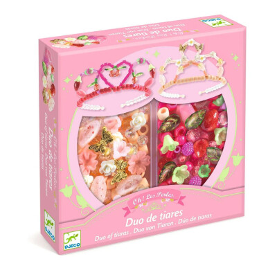 Dúo de tiaras Rosa para armar Djeco Dúo de tiaras Rosa para armar Djeco