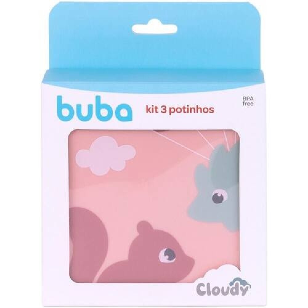 Set x3 tupper BUBA cloudy rosa