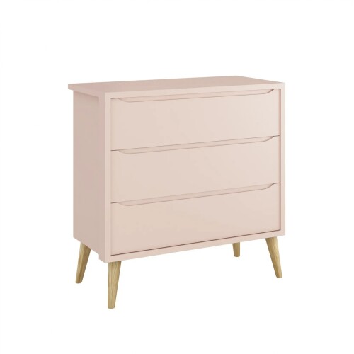 Cómoda 3 cajones Infantil - Theo Rosa