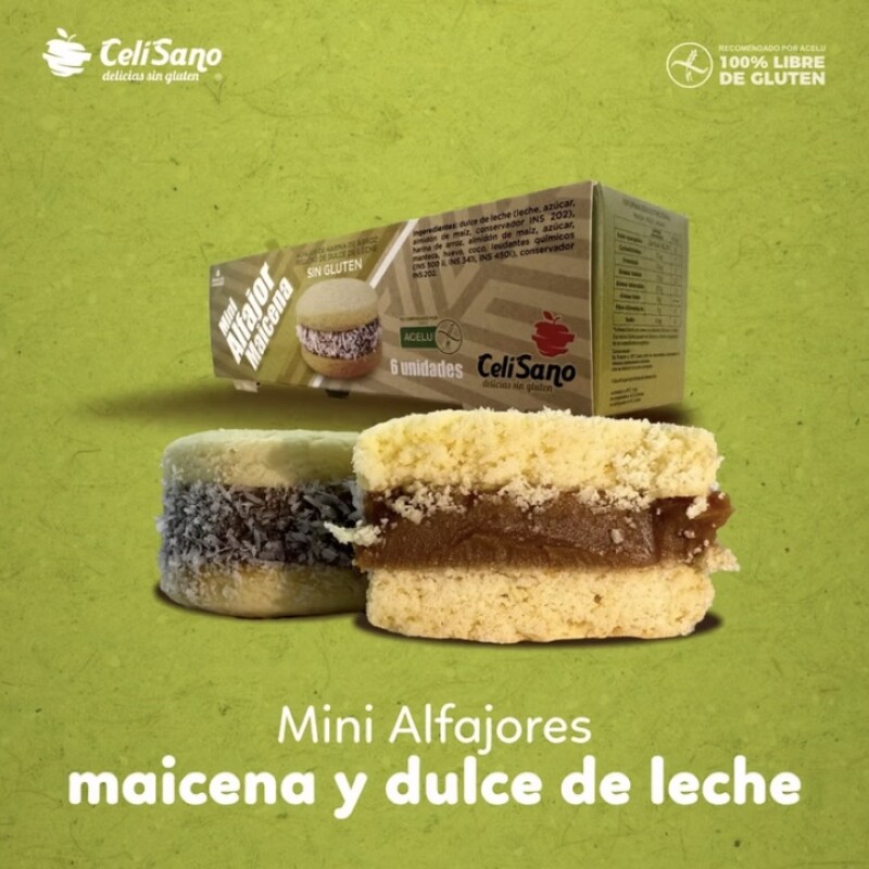 Alfajor de maicena sin gluten Celisano x 6 Alfajor de maicena sin gluten Celisano x 6