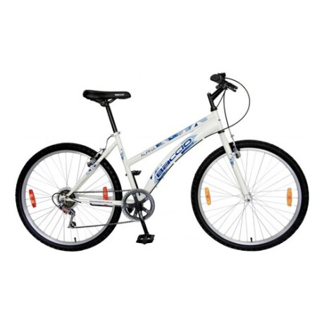 Bicicleta Baccio Alpina Lady Montaña rodado 26 con 6 cambios Blanco/Celeste