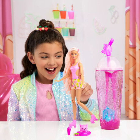 Muñeca Barbie Pop Reveal + Vaso Con Accesorios Rosa