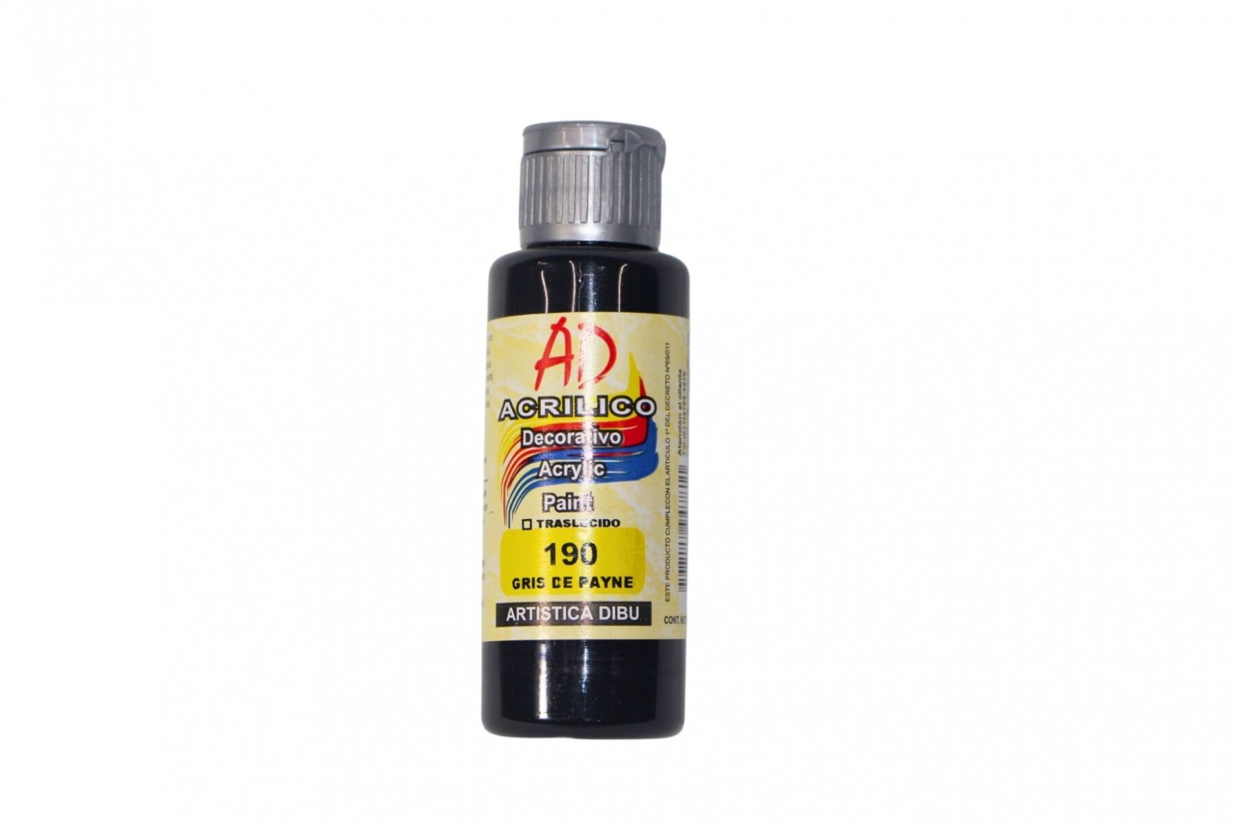 PINTURA ACRILICA ARTISTICA DIBU 60 ML. DIFERENTES COLORES - COLOR GRIS DE PAYNE 190 