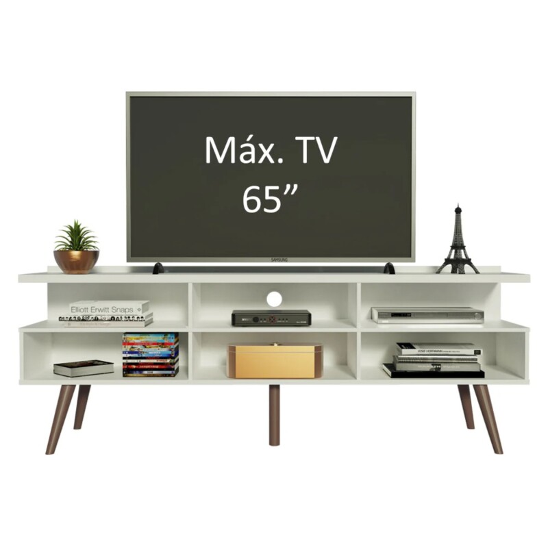 Rack TV Lumax Londres hasta 65" con Cajones y Estantes Blanco