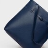 Shopper Bay en cuero graneado Marine Blue