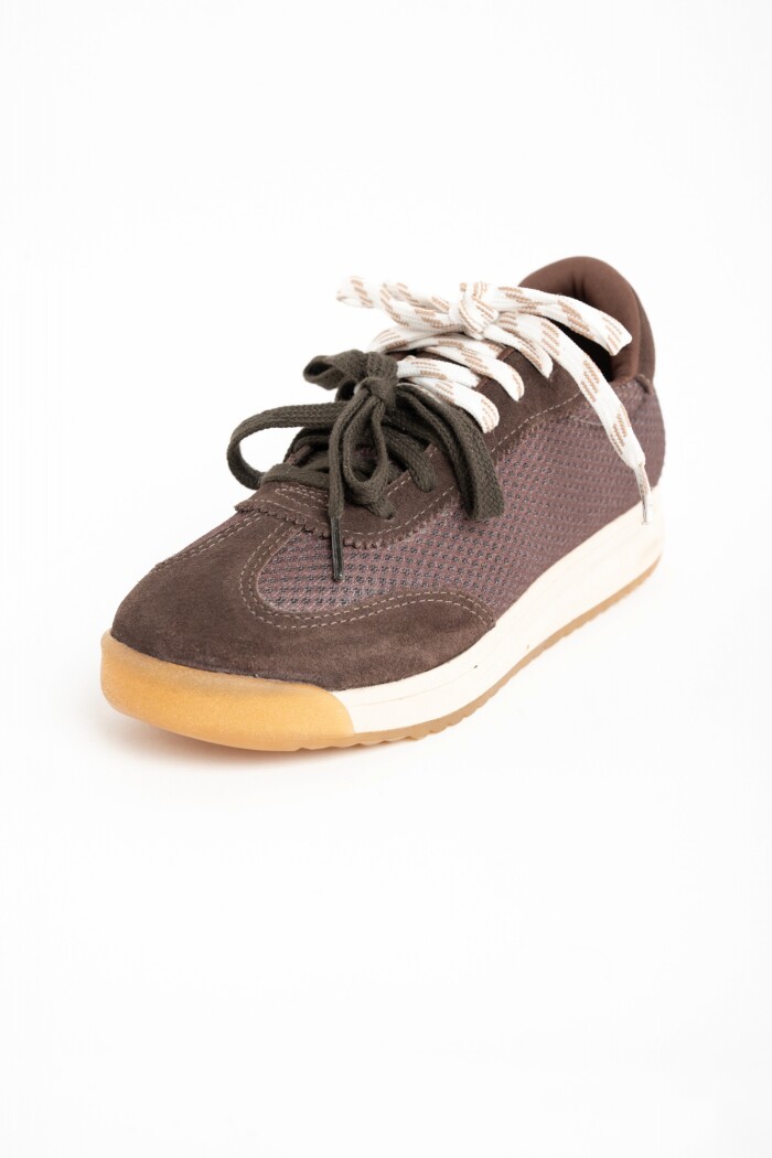 Zapatilla Combinada Chocolate