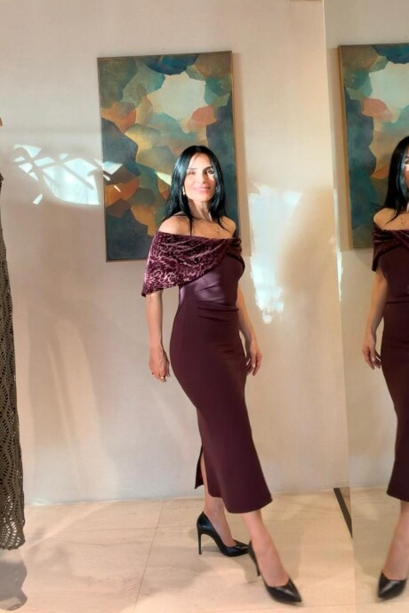 Vestido Erminia Bordeaux