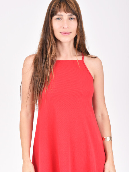 VESTIDO DATCA ROJO OSCURO