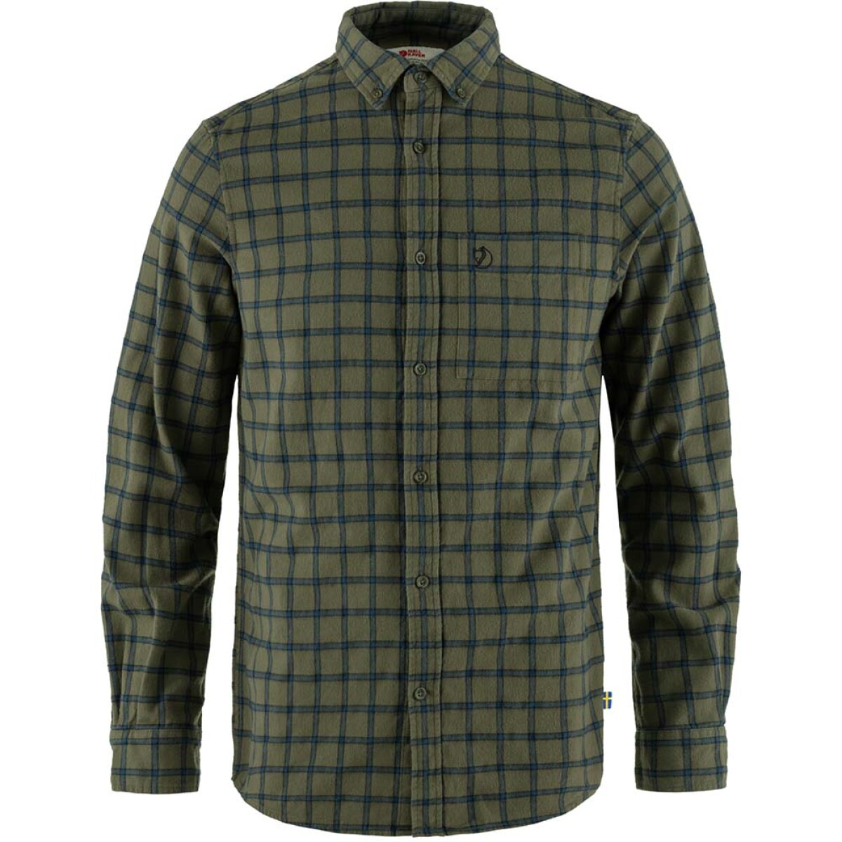 Camisa Fjallraven Ovik Flannel Shirt M Hombre - Laurel Green-indigo Blue 