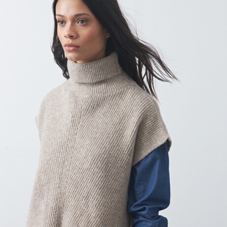 PONCHO GYROS Beige Oscuro