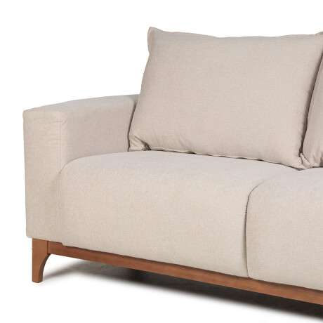 Sofá Oregon - Tela Microfibra - 2 cuerpos FX4-10 (Beige)