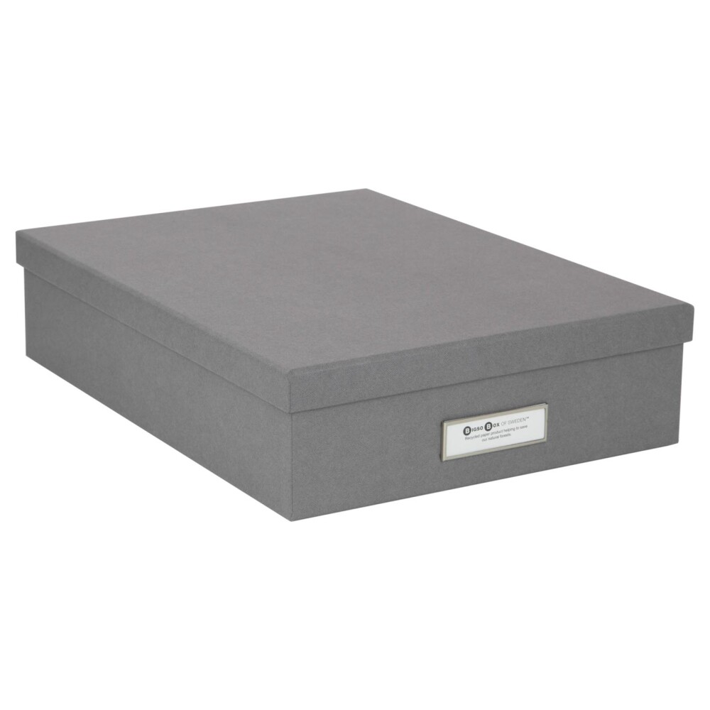 CAJA ORG C/TAPA PAPEL GRIS OSKAR