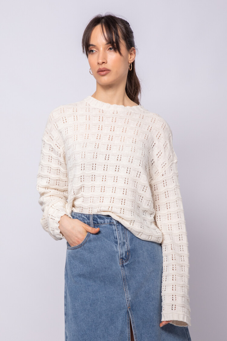 SWEATER CLAVIA Crudo