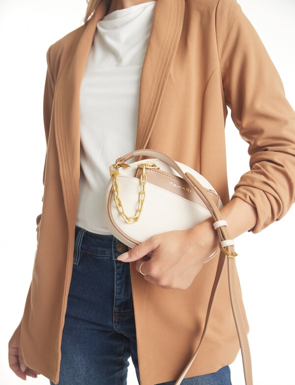 Cartera Crossbody Con Monedero BEIGE