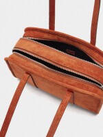 Bolso Bowling Efecto Piel naranja