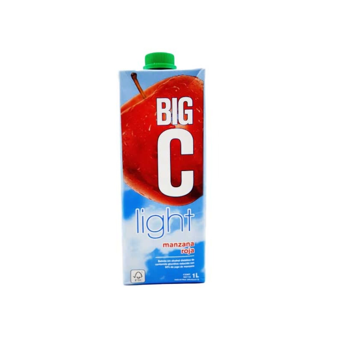 Jugo BIG C 1litro Común Y Light - Big C Manzana Light 1 Litro 