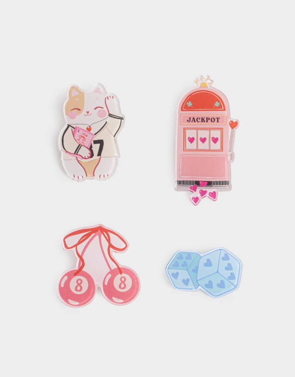 Set De Pines Acrílicos - Combinacion Multicolor 