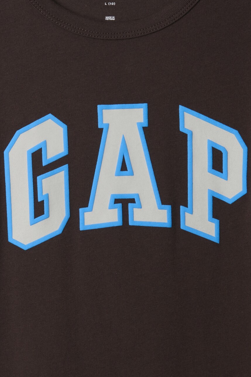 Remera Logo Gap Manga Larga Niño Terra Brown