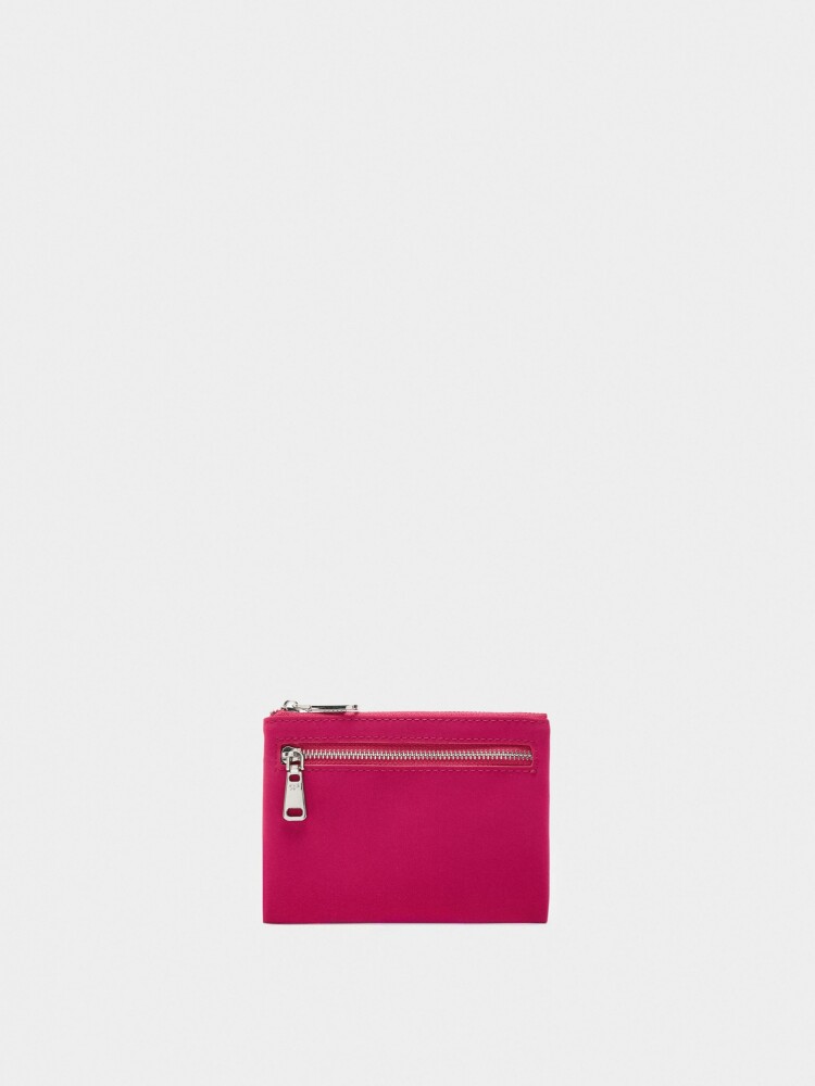 Tarjetero De Textura Suave rosa