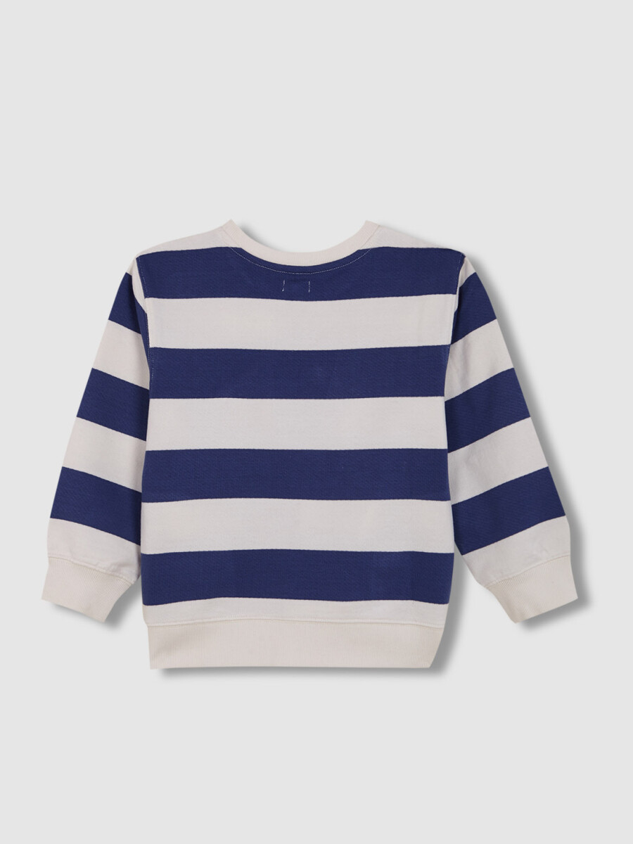 Sudadera De Rayas Blanco