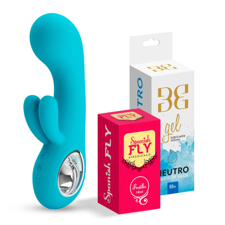 Kit Chris Vibrador Punto G + Gel + Afrodisíaco Kit Chris Vibrador Punto G + Gel + Afrodisíaco