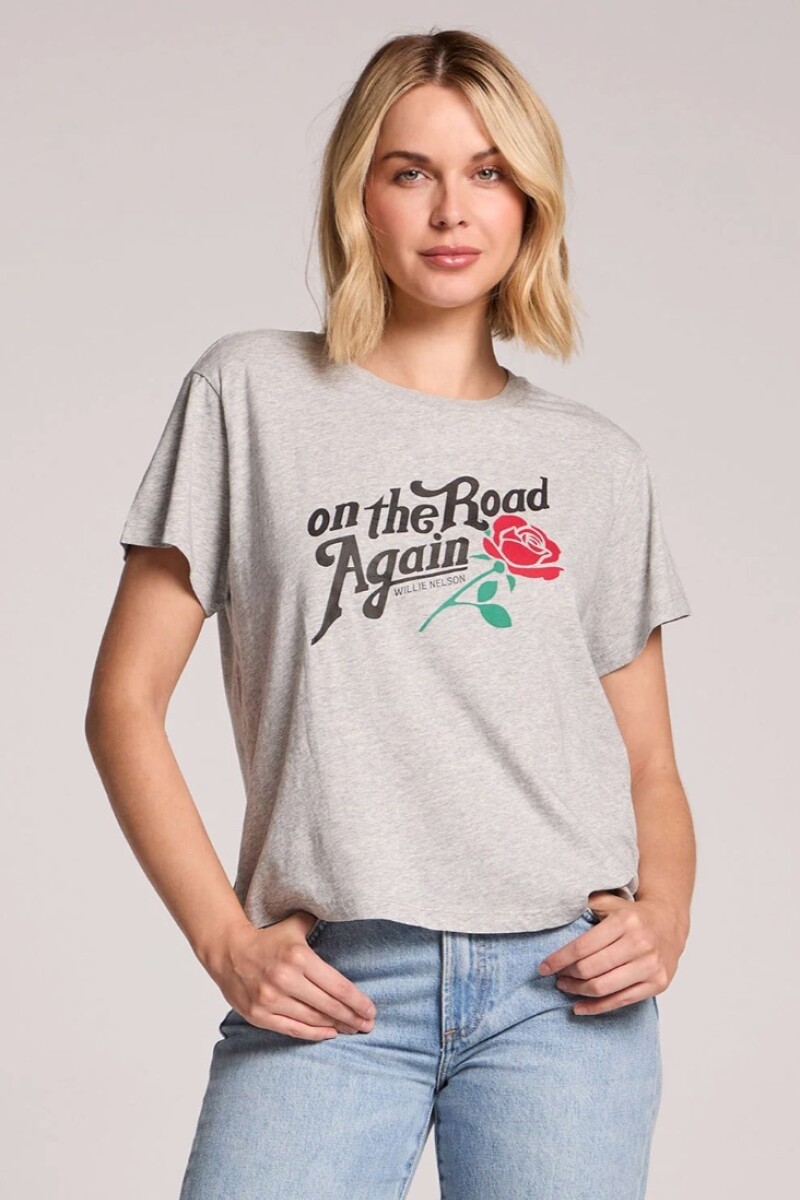 REMERA DE MANGA CORTA WILLIE N Gris