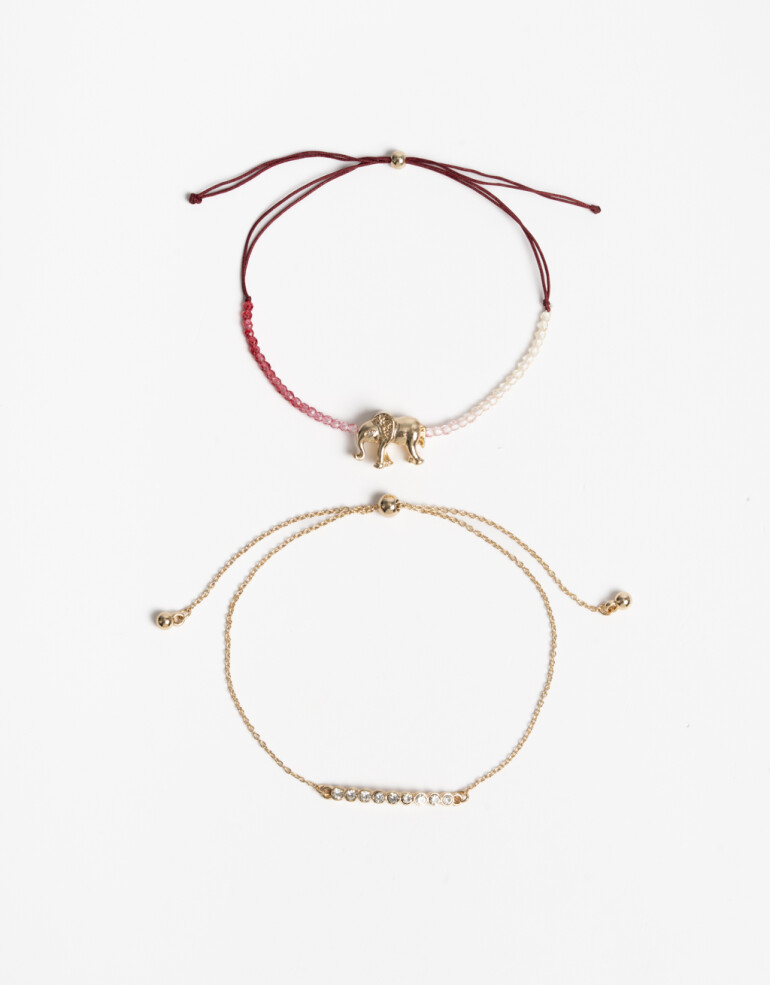 Pulseras Flexibles Sets Lucky charm Set De Pulseras Lucky - Combinacion Multicolor