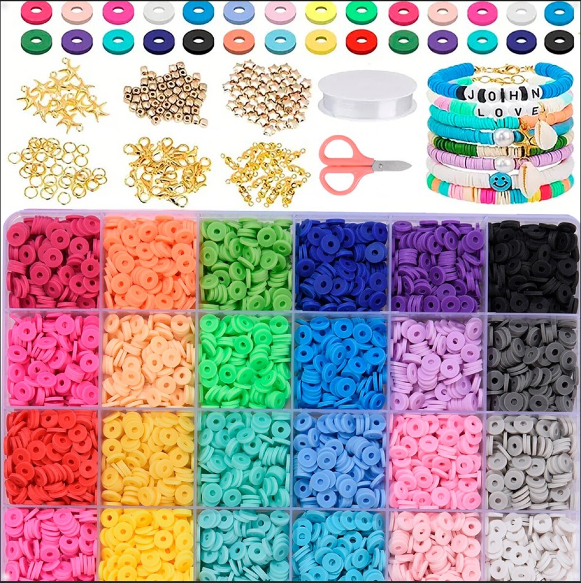 Cuentas de Arcilla Polimérica Para Hacer Pulseras 