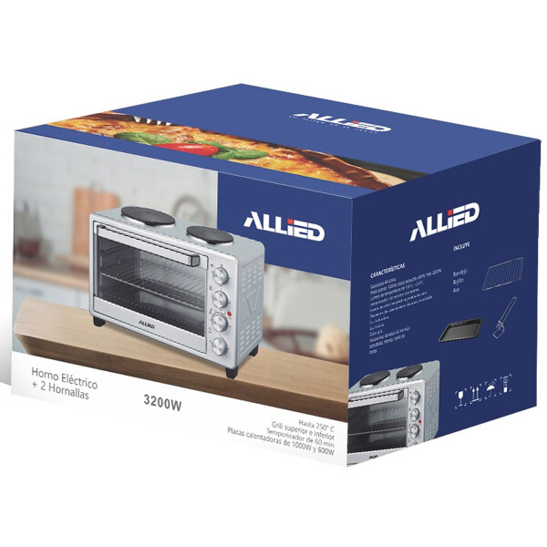 Horno Eléctrico Allied Al-eh402 40 L HORNO ELECTRICO ALLIED AL-EH402 ANAFE