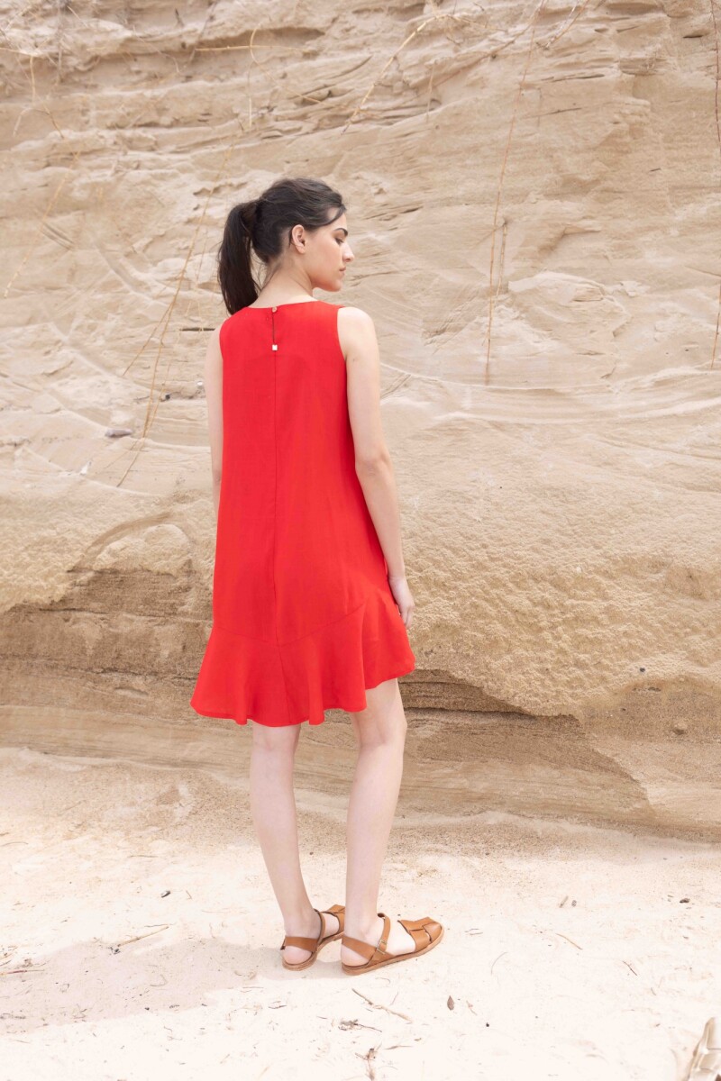 Vestido Folk Rojo