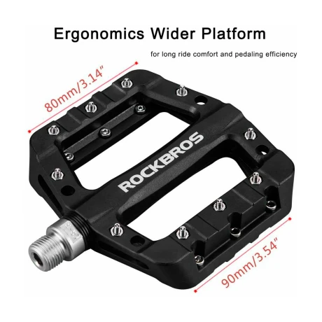 Pedales Para Bicicleta Rockbros Antideslizantes Anchos 001