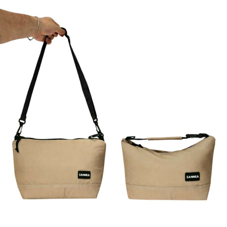 Lunchera térmica 6L con asa y correa para colgar 23x14x20cm Camel