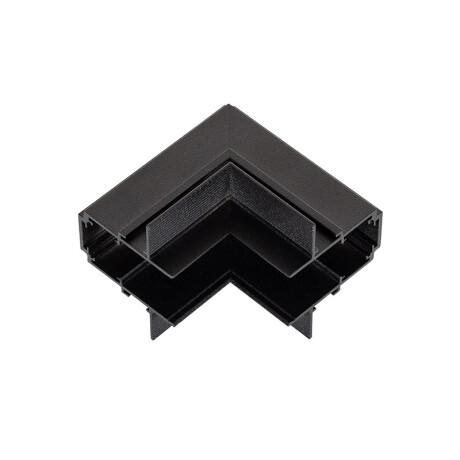 ADAPTADOR ESQUINERO VERTICAL PARA RIEL MAGNETICO DE EMBUTIR - NEGRO Adaptador Esquinero vertical para Riel Magnetico de Embutir