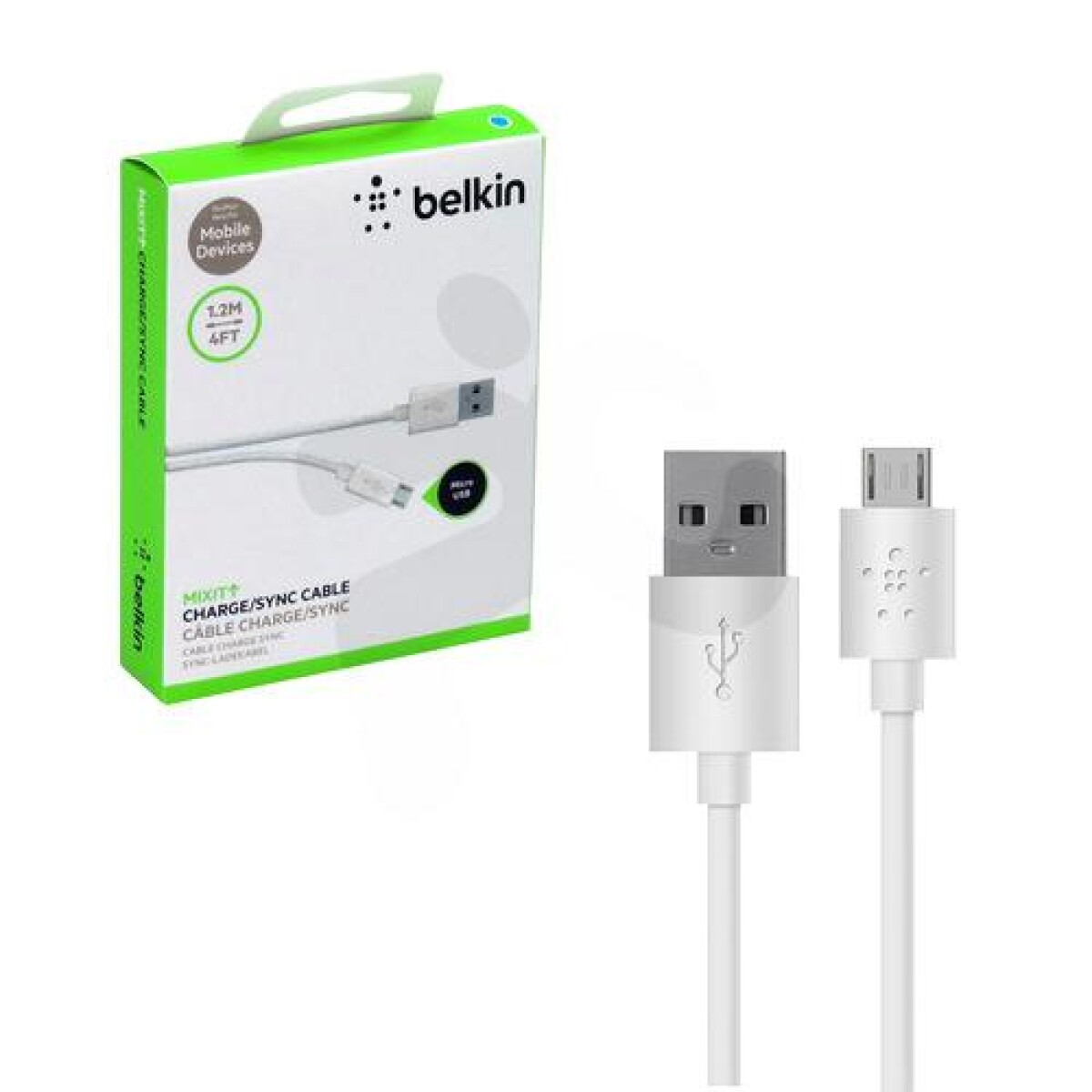 Cable belkin 1.2m micro usb para samsung - White 