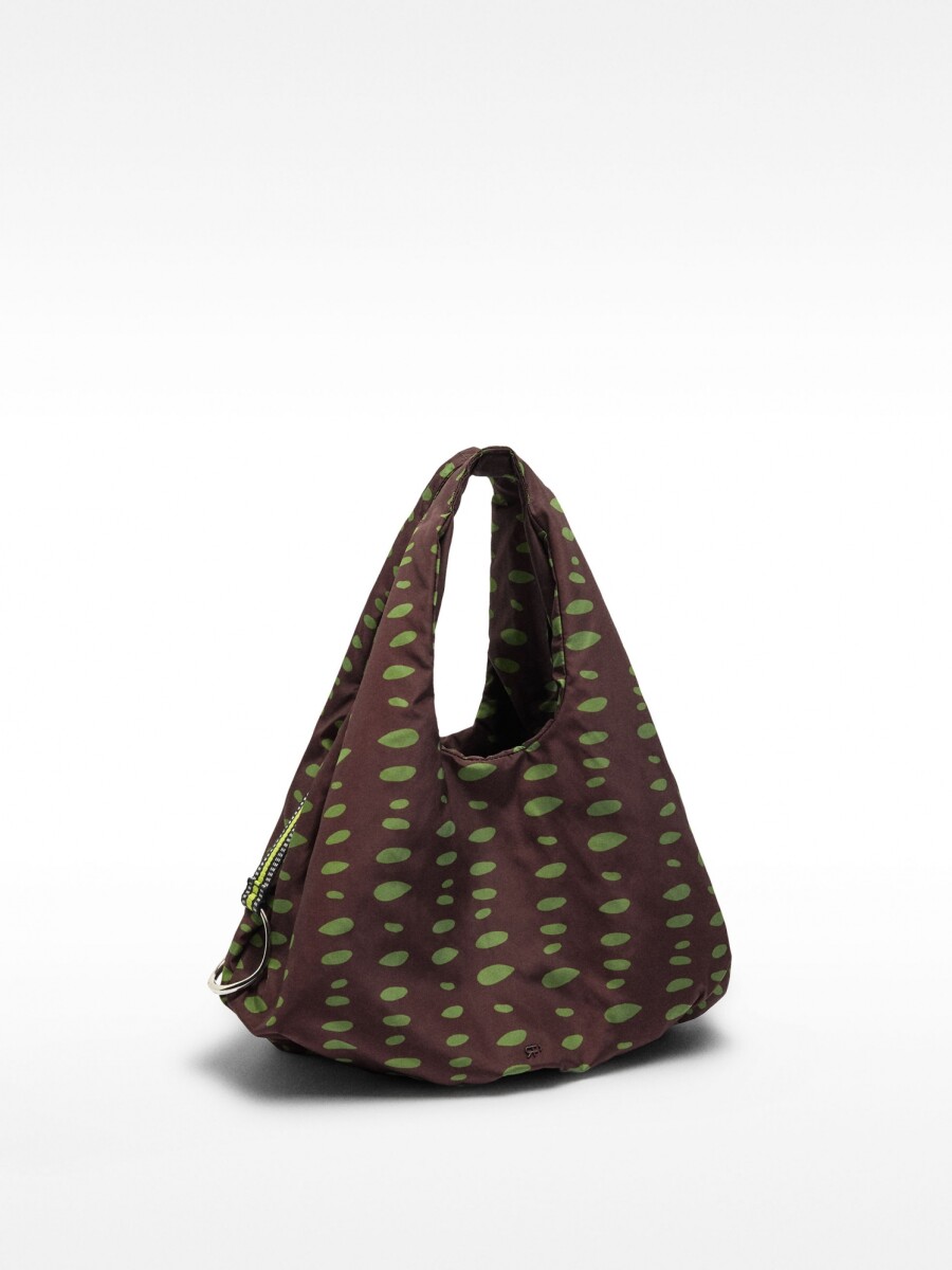 Bolso De Hombro Nylon Estampado burdeos
