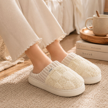 Pantufla de Felpa Super Abrigadas Antideslizante Unisex Natural
