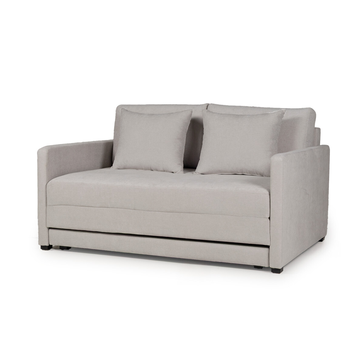 Sofá Cama Quito - 156 - Tela Microfibra - TC1009 (Plata) 