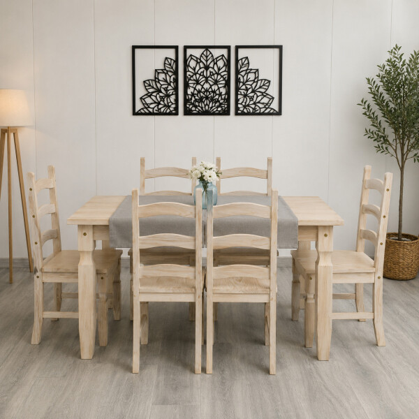 Juego de comedor 6 sillas Linea Bahía Juego de comedor 6 sillas Linea Bahía