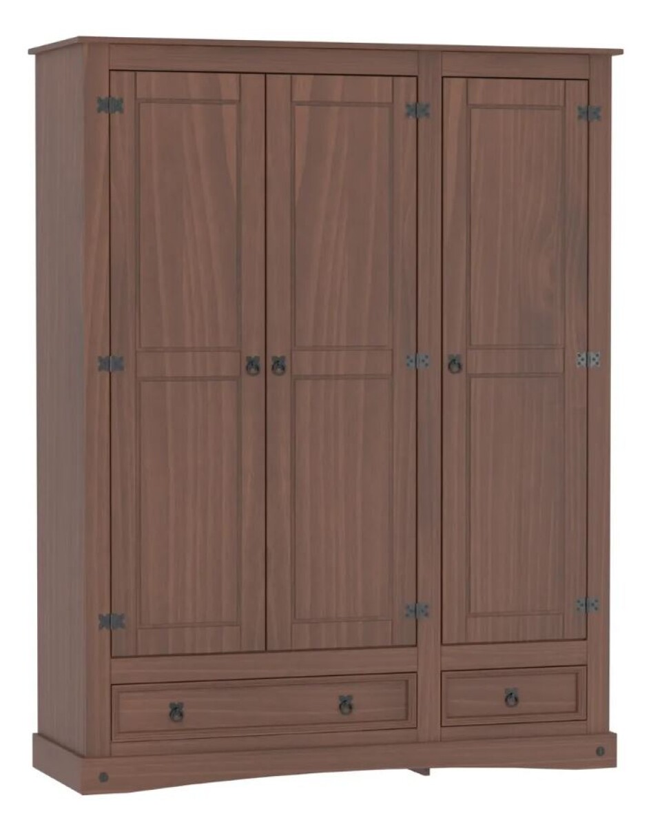 Ropero 3 Puertas 2 Cajones Recto Cera Línea Mexicana ECU387 