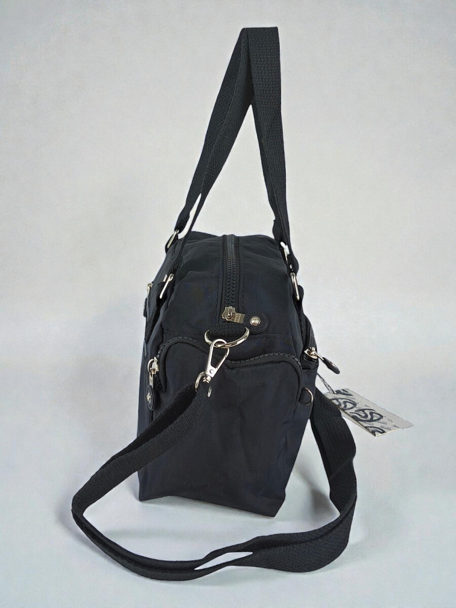 Morral con bolsillos - Negro 