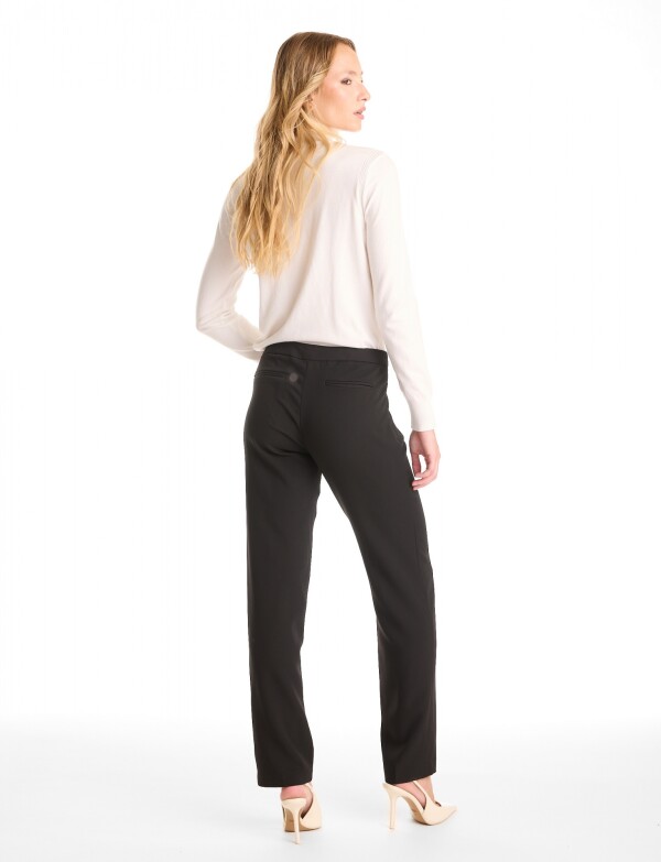 Pantalón Cigarette Wrinkle Resistant NEGRO