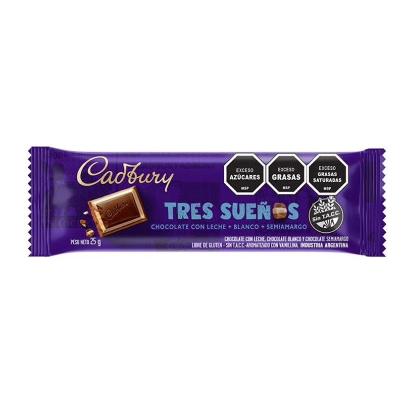 Chocolate Cadbury Tres Sueños 25 Grs. Chocolate Cadbury Tres Sueños 25 Grs.