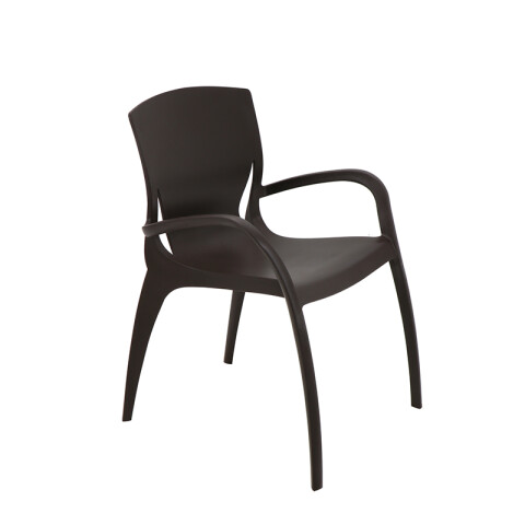 Silla apilable para jardín marrón "Clarice" -TRAMONTINA TD0692