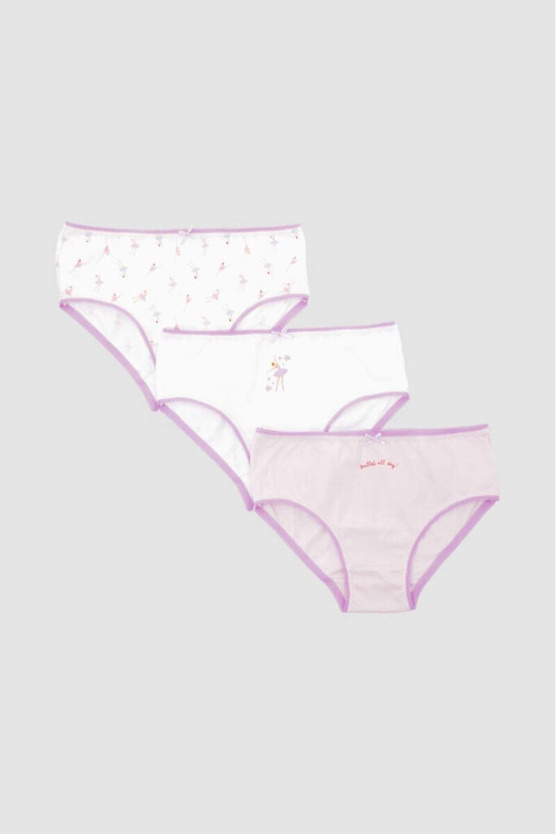 Pack x3 bombachas niña - Lila 