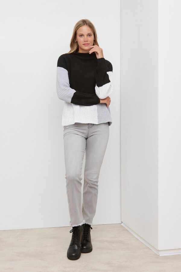 Buzo Colorblock NEGRO/MULTI